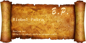 Biebel Petra névjegykártya