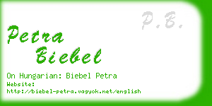petra biebel business card